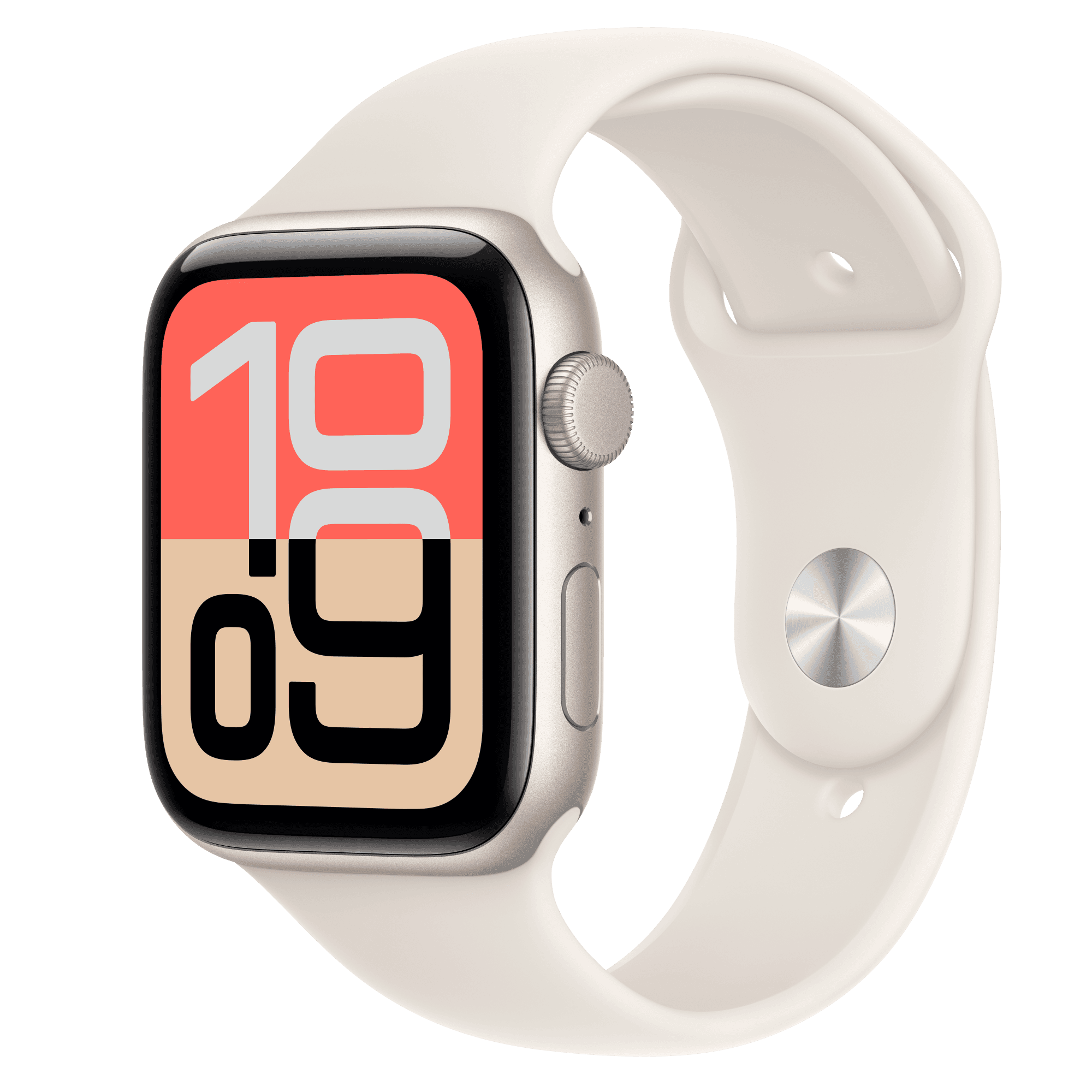 Умные часы Apple Watch SE 3 44 мм GPS — цвет: «Сияющая звезда», ремешок Sport Band, «Сияющая звезда», M/L