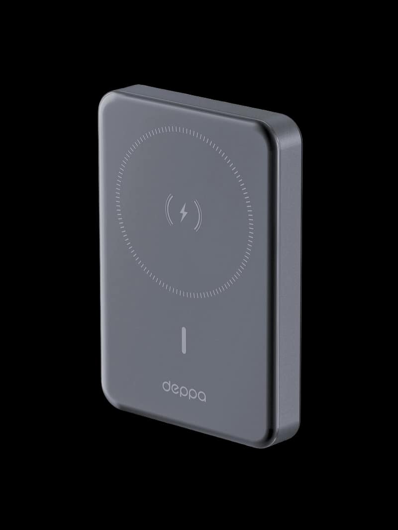 Внешний АКБ NRG MagSafe Alum 10000 мА-ч, 15Вт QI, серый — Deppa 33691