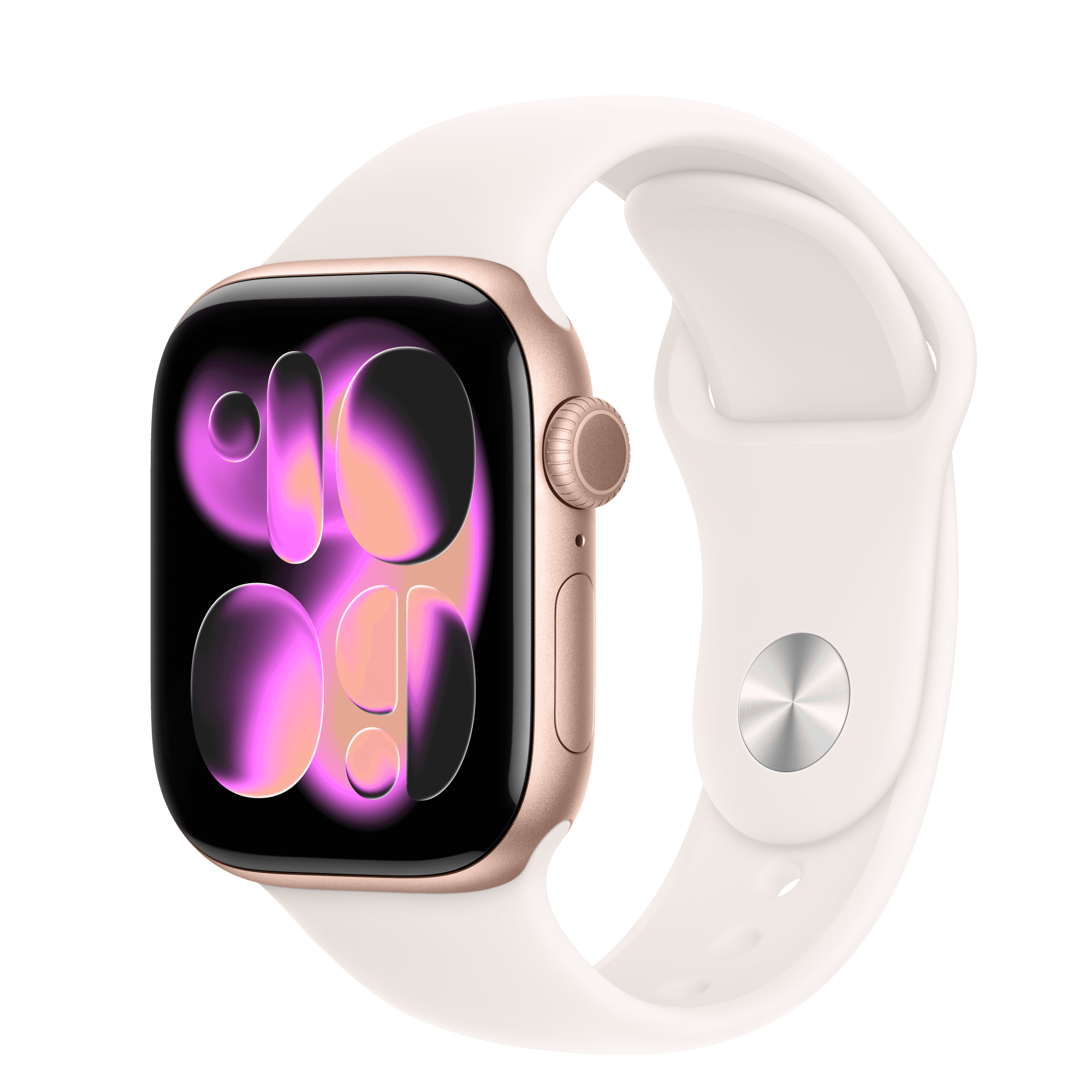 Умные часы Apple Watch Series 11 42 мм GPS — цвет: розовое золото, ремешок Sport Band, светло-розовый (Light Blush), M/L
