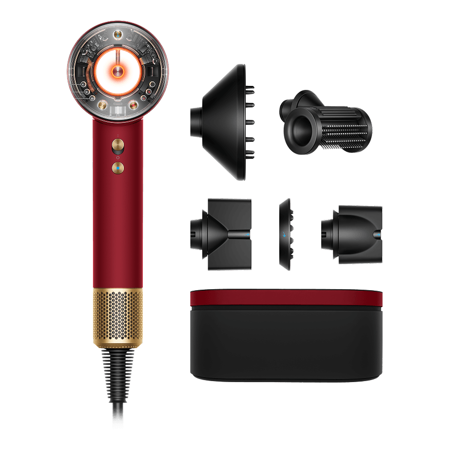 Фен Dyson Supersonic HD16 Nural Red Velvet/Gold — Straight+Wavy