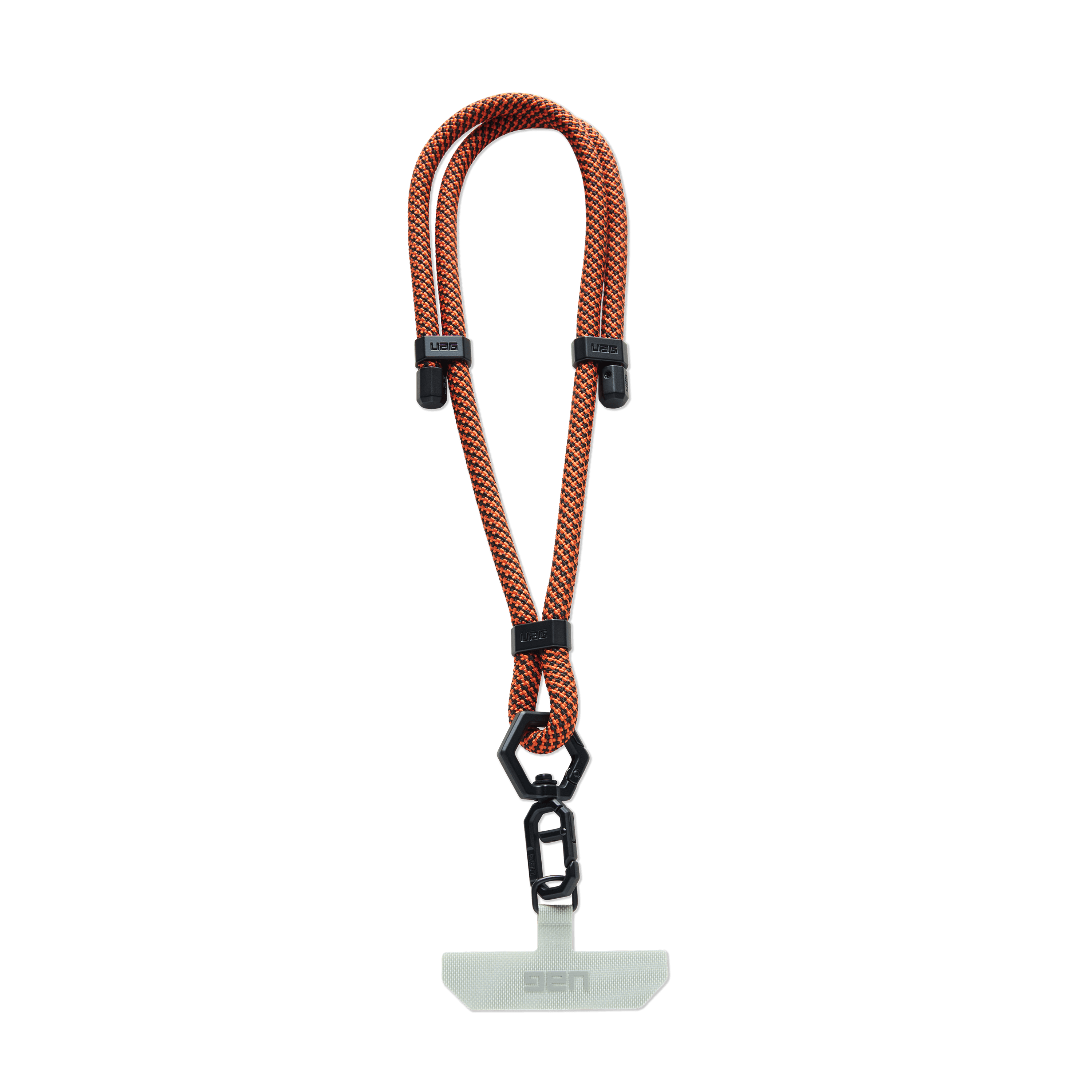 Шнурок UAG Civilian Wrist Tether для смартфона, до 70 см, 7 мм, ржаво-оранжевый/чёрный (Rust/Black)
