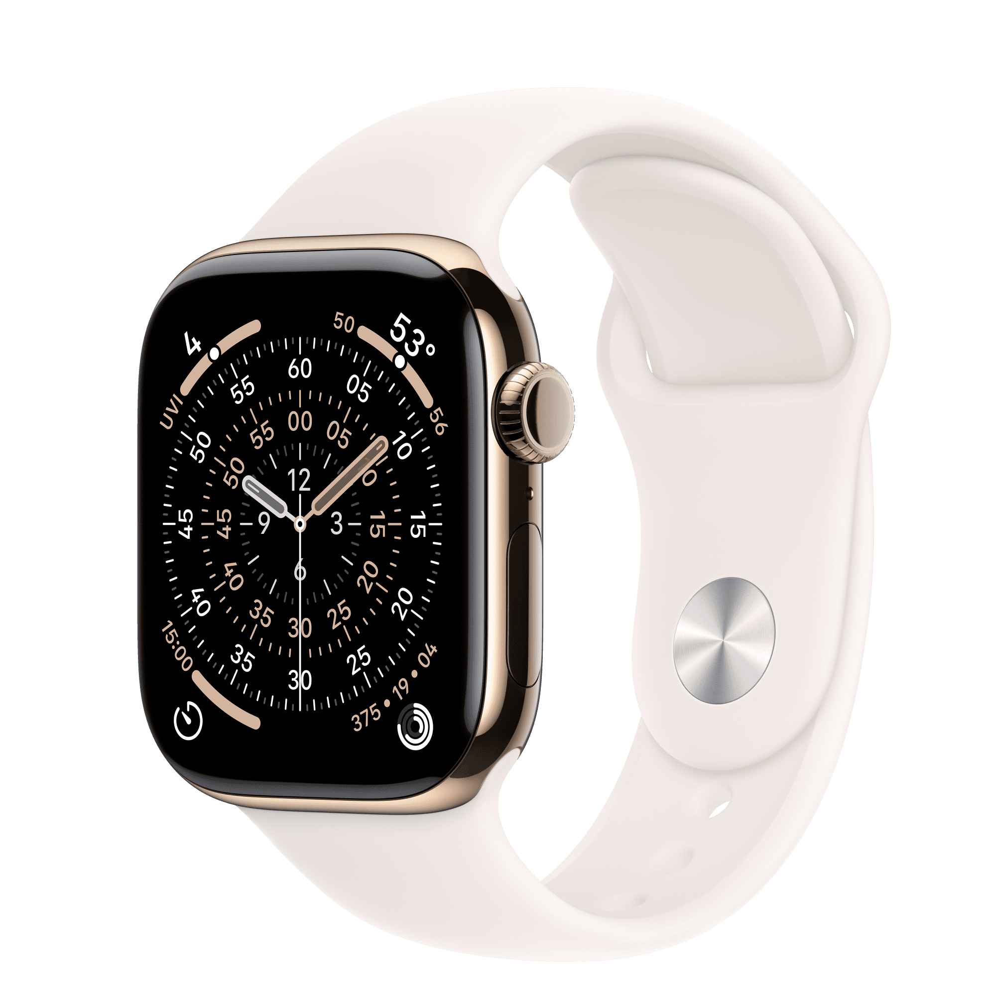 Умные часы Apple Watch Series 11 42 мм GPS + Cellular — цвет: золотистый, ремешок Sport Band, светло-розовый (Light Blush), M/L