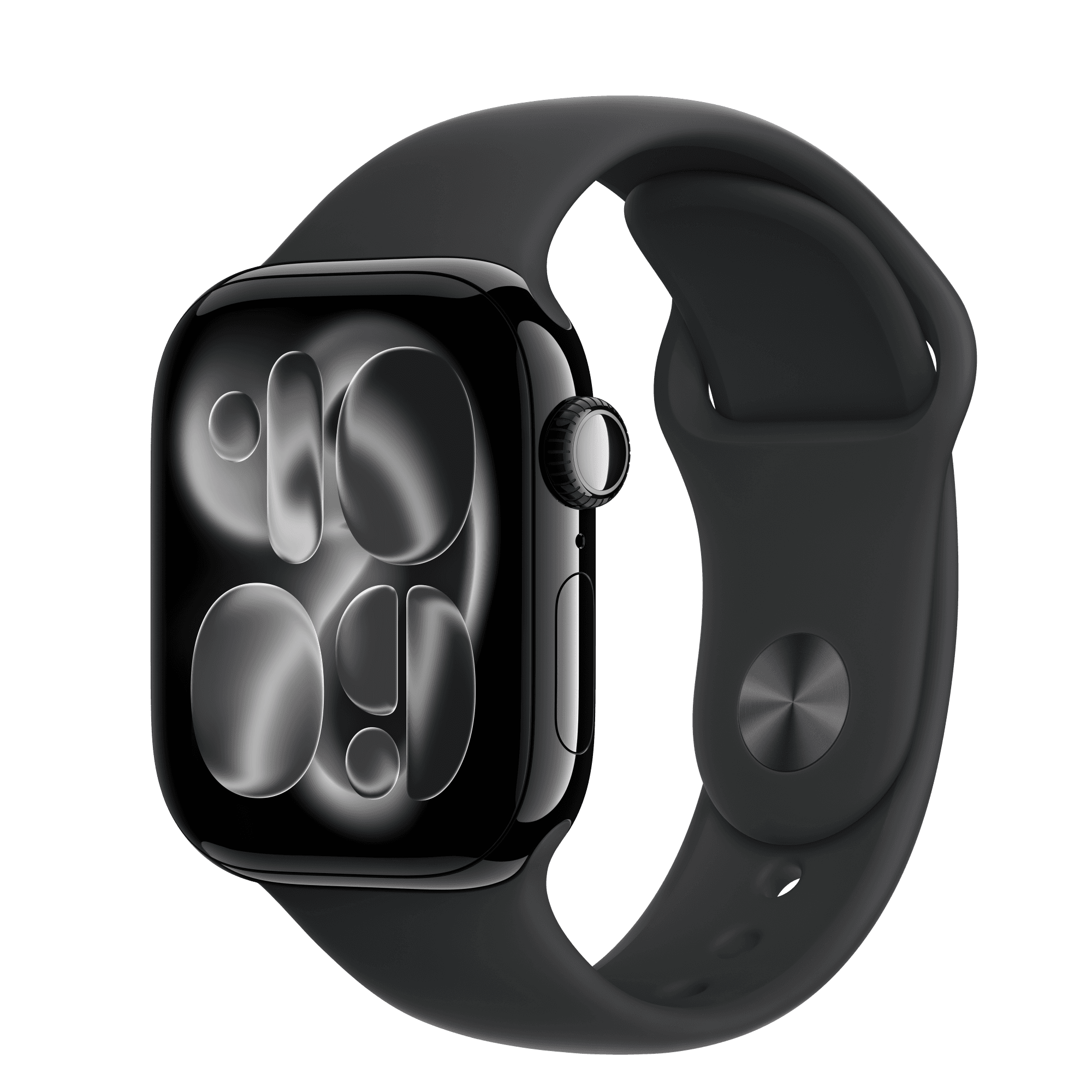 Умные часы Apple Watch Series 11 42 мм GPS + Cellular — цвет: чёрный Jet Black, ремешок Sport Band, чёрный, M/L