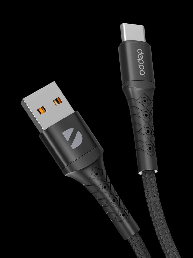 Дата-кабель Armor USB - USB-C, 1м, черный — Deppa 72516