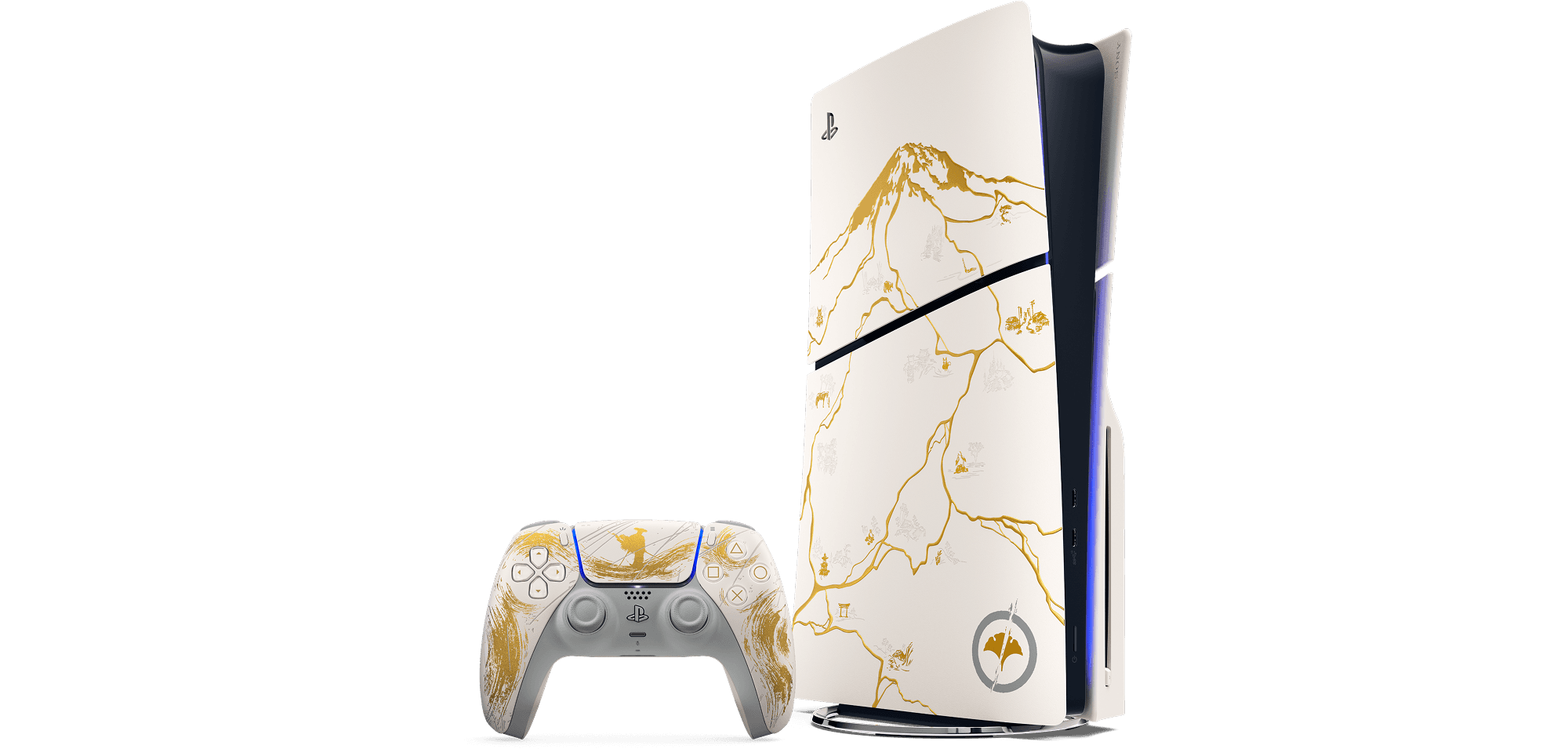 Игровая консоль Sony PlayStation 5 Slim Disc 1 ТБ Ghost of Yōtei Gold Limited Edition, без игрового ваучера