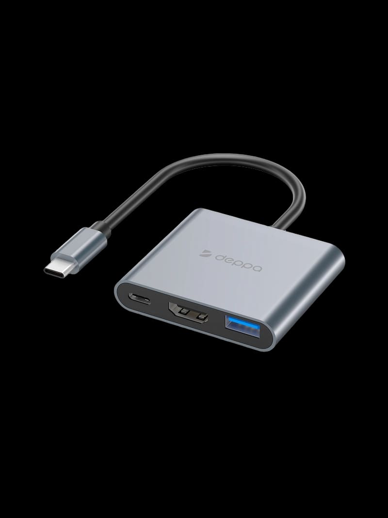 Хаб Deppa 73138 с USB-C, USB-A и HDMI