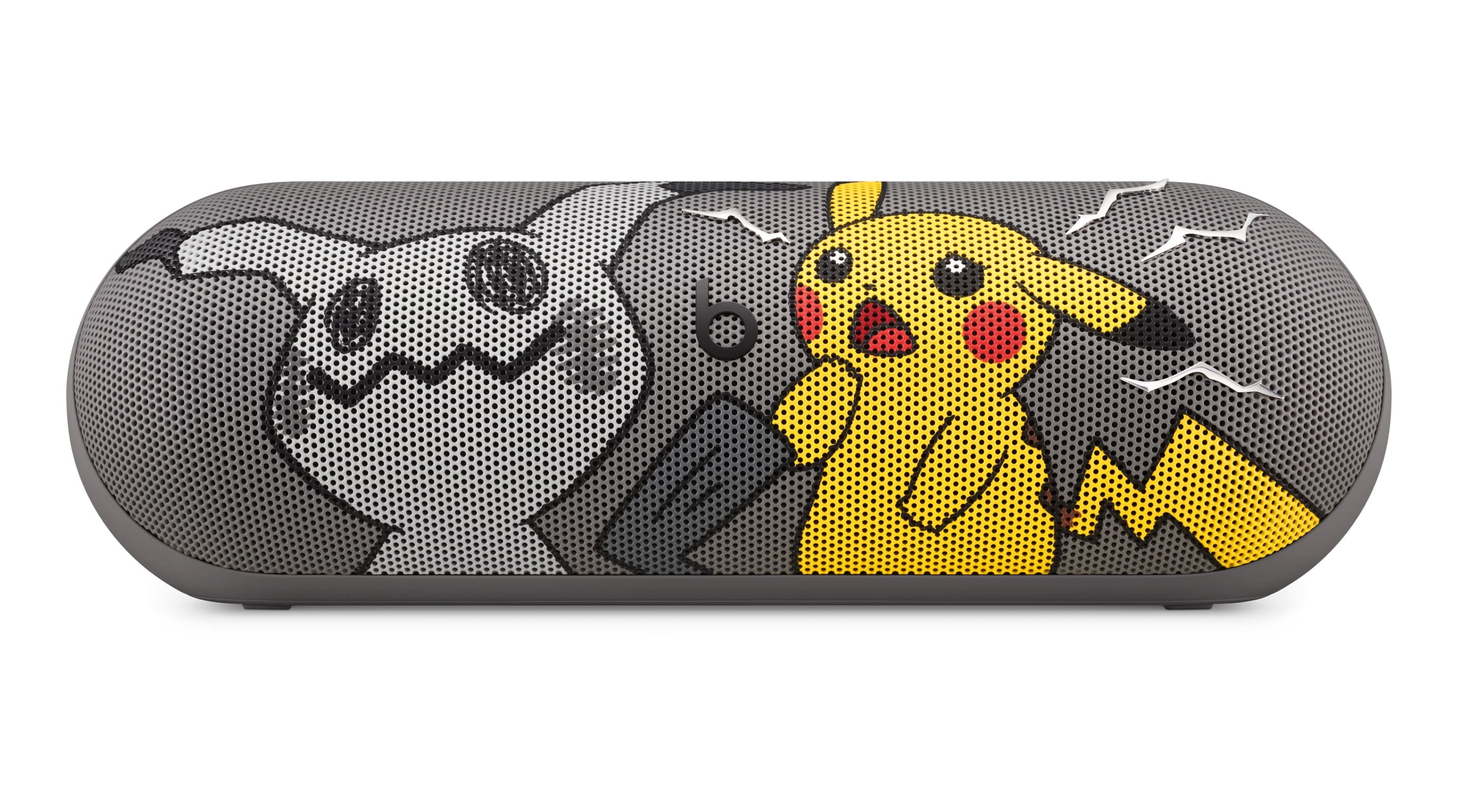 Специальная колонка Pokémon x Beats Pill с Пикачу и Мимикю на решётке