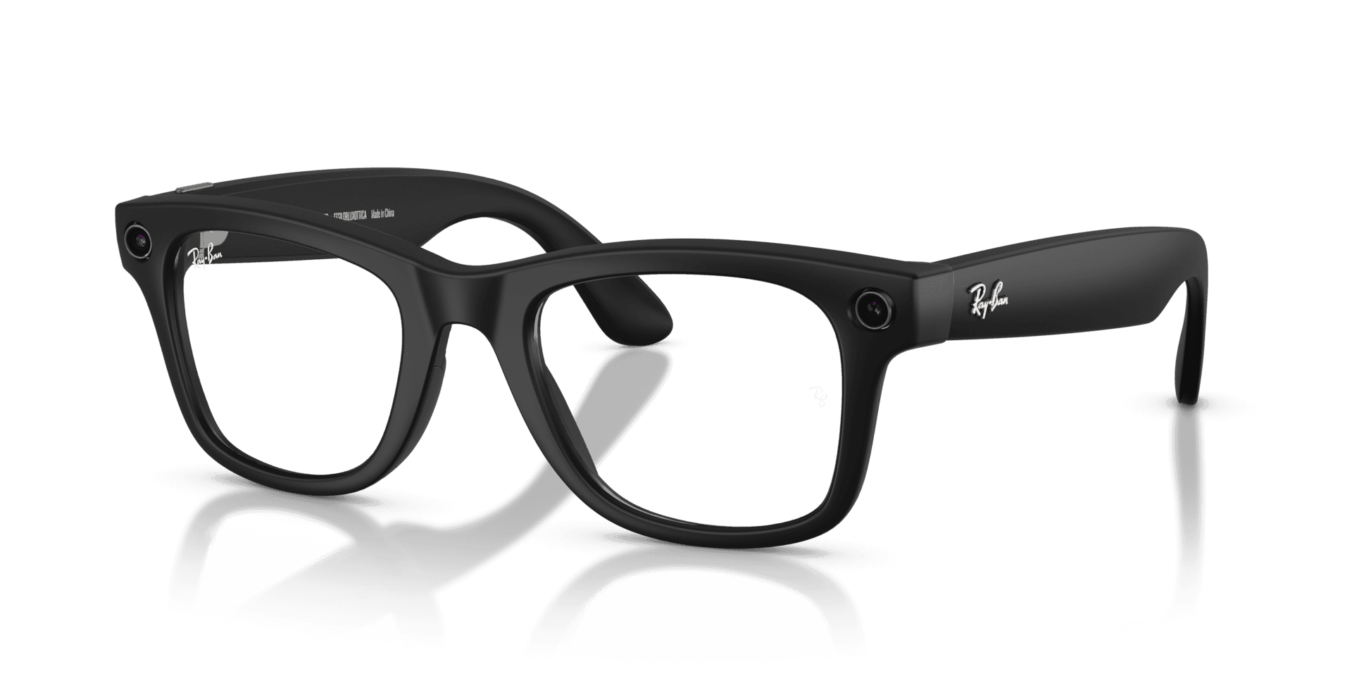 Умные очки Ray-Ban Meta Wayfarer Gen 2 в матовом чёрном цвете с линзами Clear