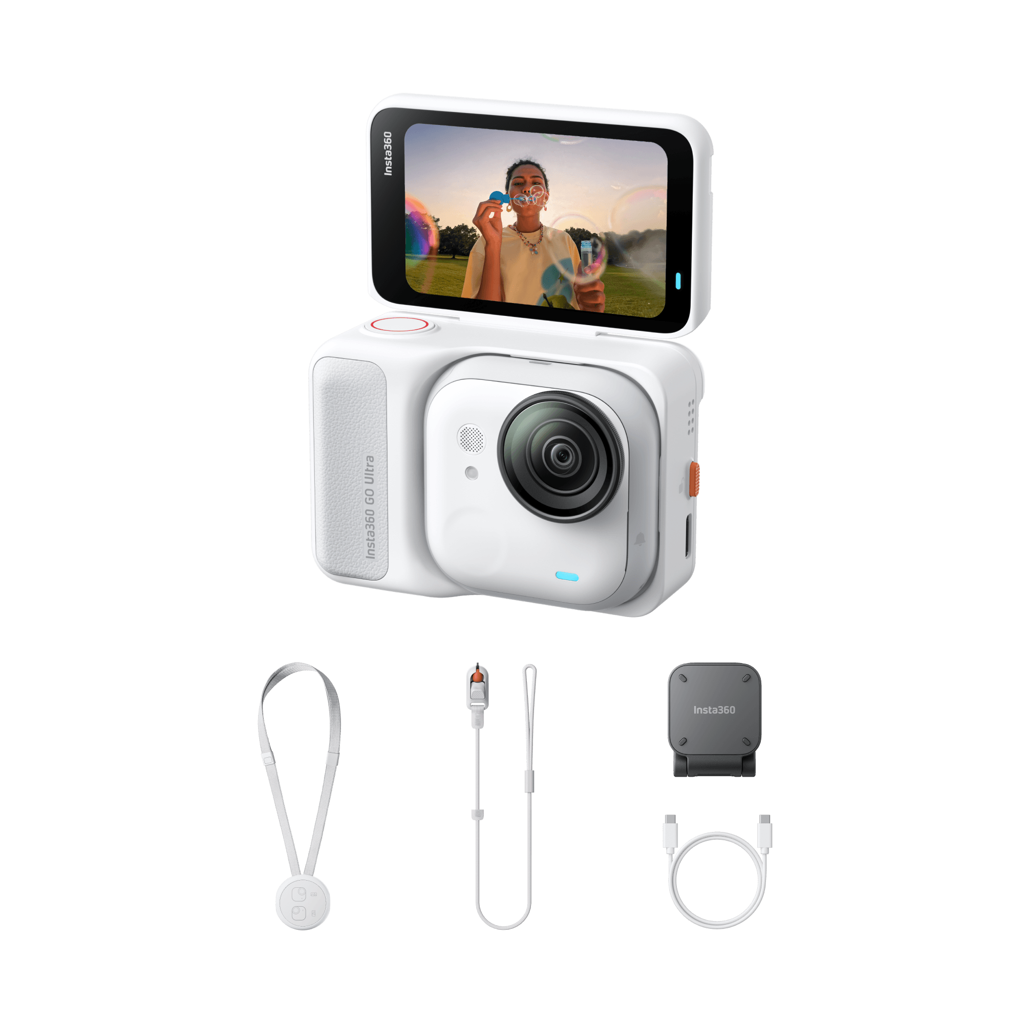 Экшн-камера Insta360 GO Ultra Standard Bundle, белая (Arctic White)