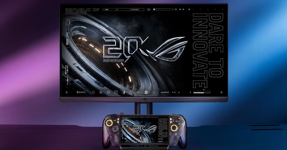 ROG Bulwark Dock DG310 с портативной системой Xbox Ally на официальной фотографии ASUS Источник: ASUS.