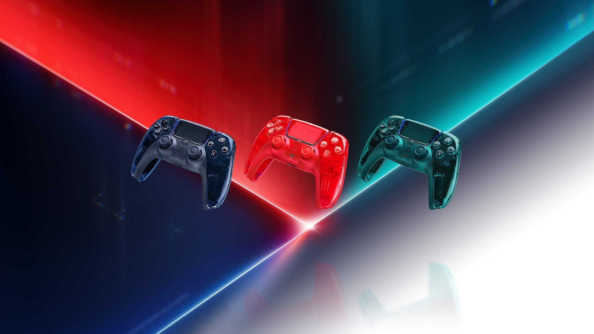 Прозрачные аксессуары PS5 Prism Collection в трёх цветах. Источник: PlayStation Blog.