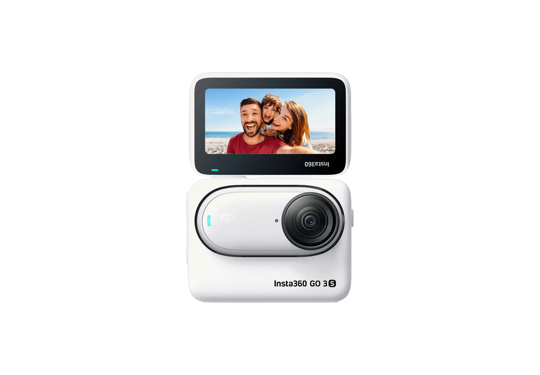 Белая Insta360 GO 3S с Action Pod и откидным экраном