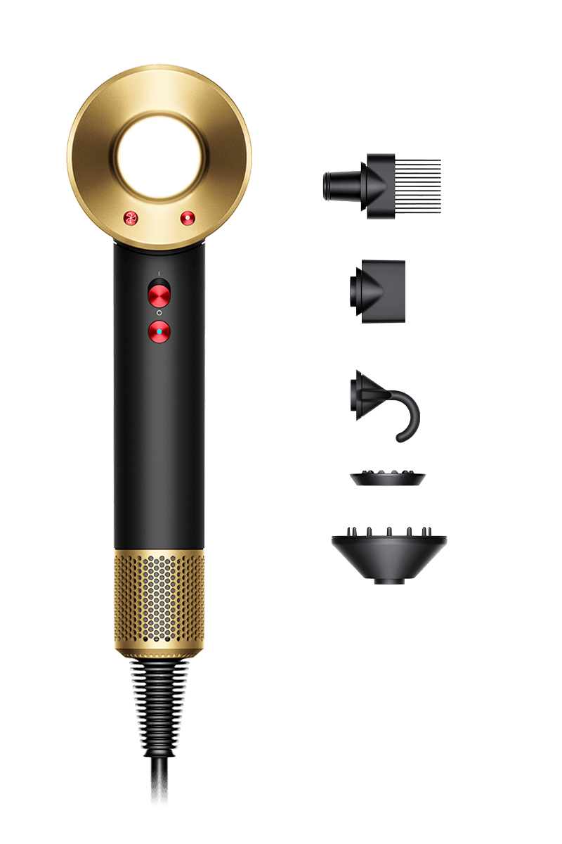 Фен Dyson Supersonic HD15, Onyx Black/Gold, с кейсом