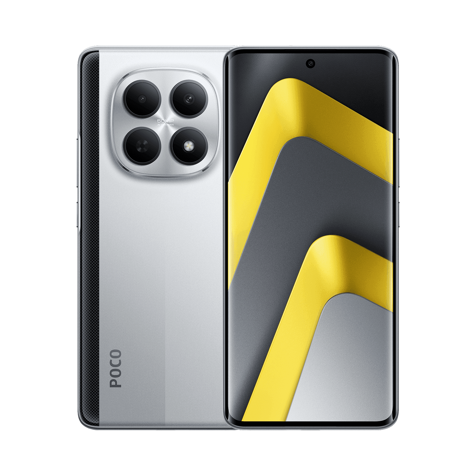 Смартфон POCO M8 8/256 ГБ 5G, серебристый (Silver), Глобальная версия