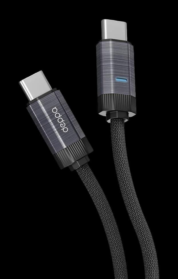 Кабель Deppa Thor D-72539 USB-C — USB-C, 100 Вт, 1,2 м, чёрный