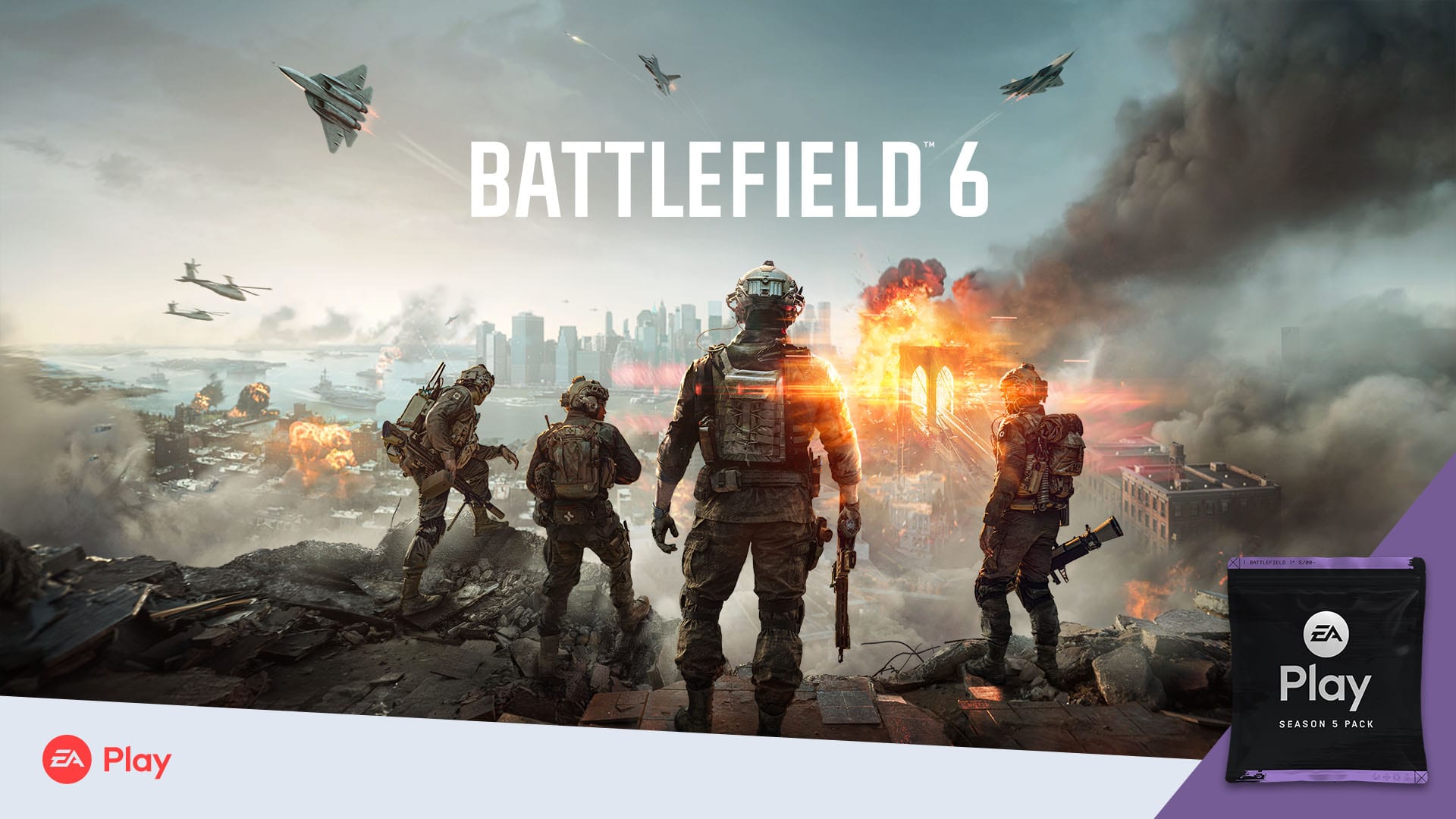 Официальный арт Battlefield 6 с логотипом EA Play и набором Season 5 Pack Источник: https://news.xbox.com/en-us/2026/10/13/ea-play-october/