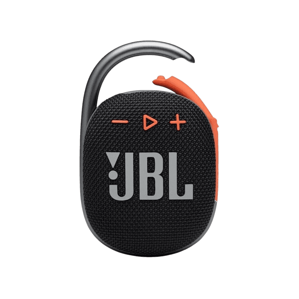 Портативная акустика Колонка JBL Clip 4 (Чёрная/Оранжевая)