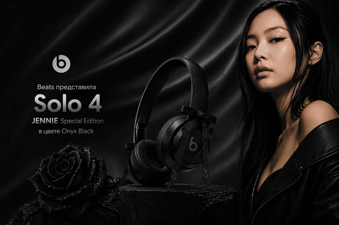 Beats представила Solo 4 JENNIE Special Edition в цвете Onyx Black