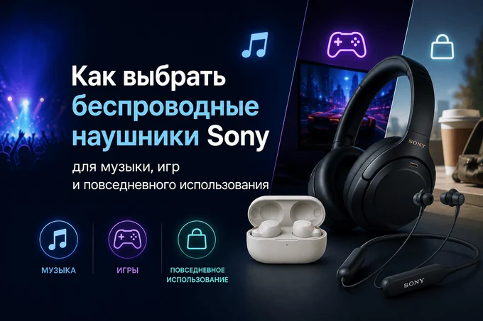 Как выбрать беспроводные наушники Sony для музыки, игр и повседневного использования