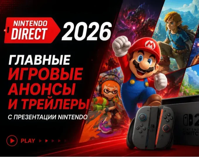 Главные игровые анонсы и трейлеры с презентации Nintendo Direct 2026