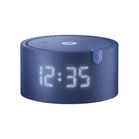 Умная колонка Яндекс.Станция Мини 2 с часами (Синяя)